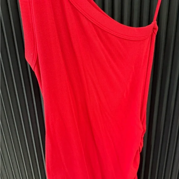 Michael Stars Red one shoulder Dress - Picture 3 of 4